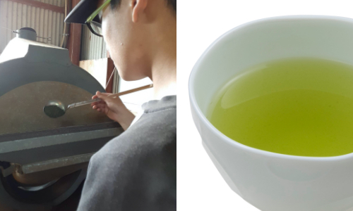 工程作業、お茶の画像